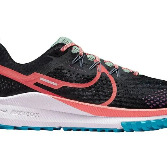 Nike Men's React Pegasus Trail 4 Black Magic Ember Vivid Purple Sneakers Size 10